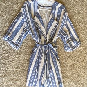 Striped wrap dress